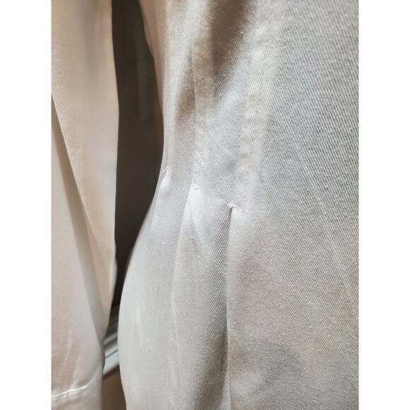T&W Designs Womens White Tencel Collared Long Sleeve Button Down Casual Shirt XS - Picture 4 of 12